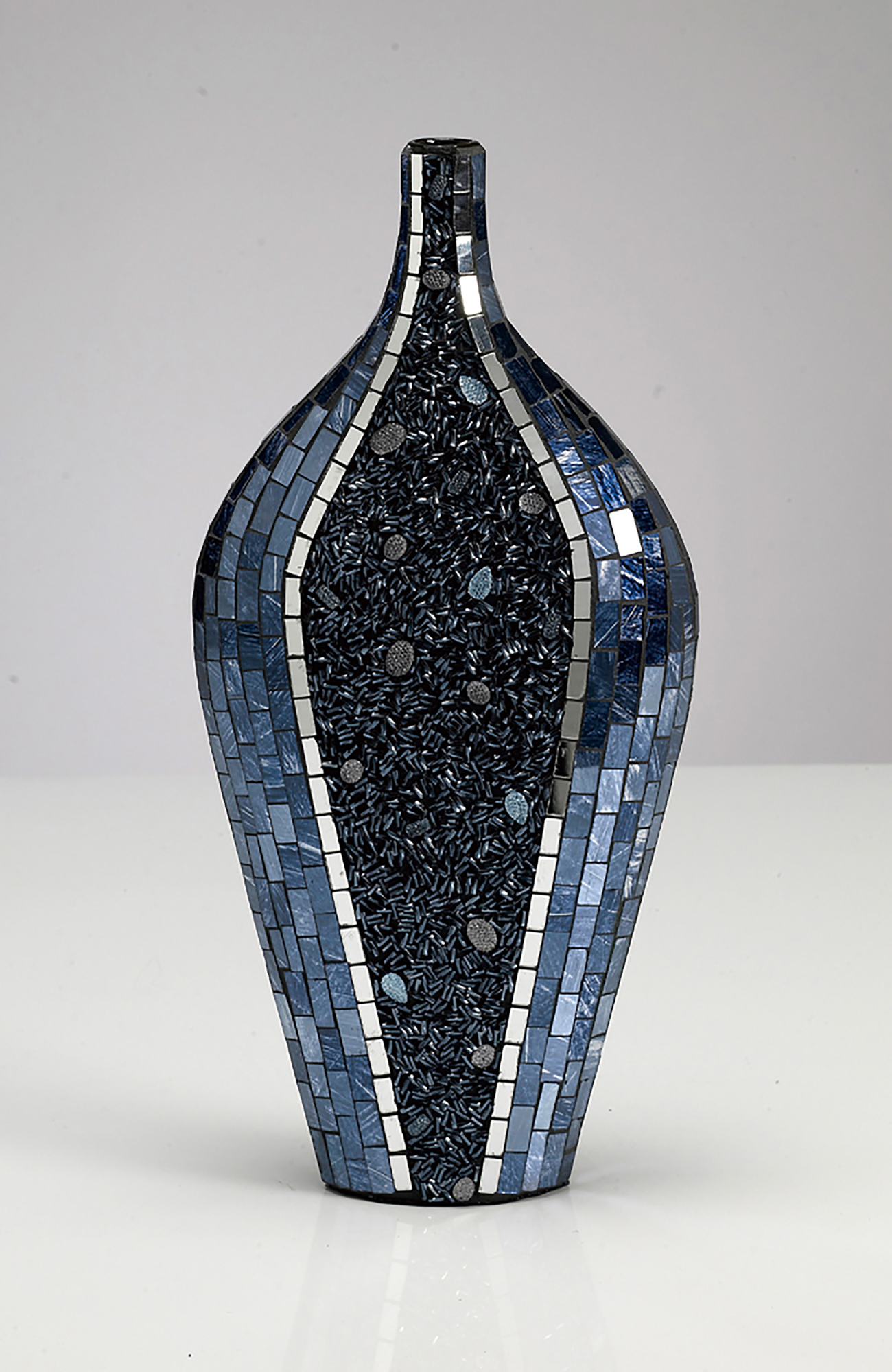 Sapphire Mosaic Art Glassware Diyas Home Vases